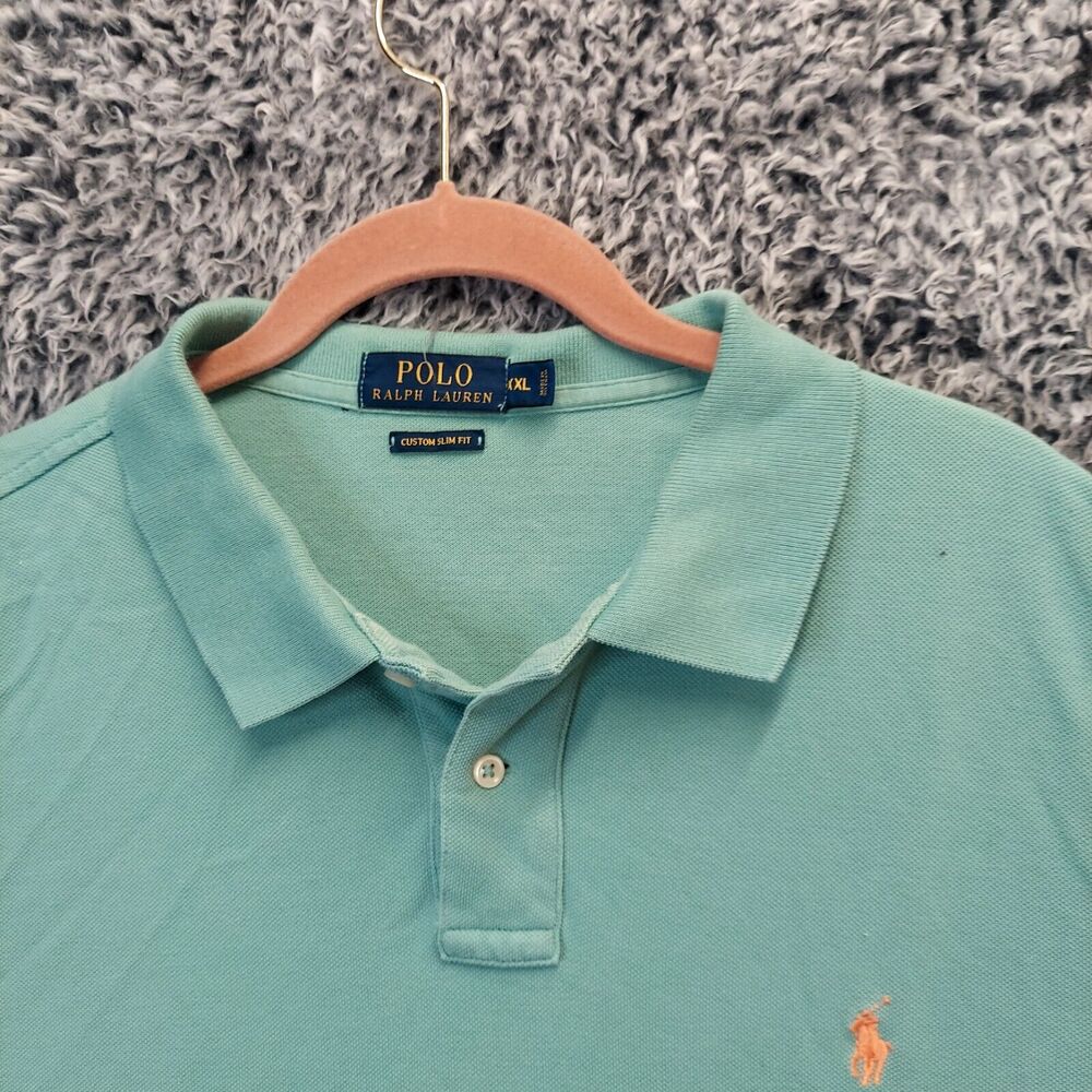 Polo Ralph Lauren Lot3 Shirt Men 2XLarge Blue/Green/Purple Custom Fit Casual - Picture 5 of 10